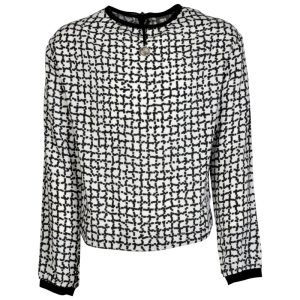 Kiestone meisjes blouse black-white ruit 110/158