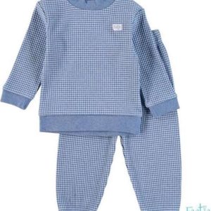 Feetje jongens wafel pyjama blauw