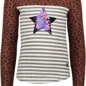 Like Flo animal jersey-stripe tee F809-5432