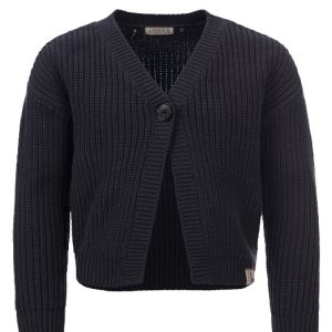 Looxs meisjes gebreid vest grijs 2131-5309